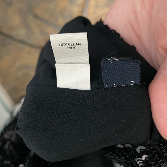 Banana Republic Factory Black Sequin Shift Dress size 10 - Picture 10 of 12